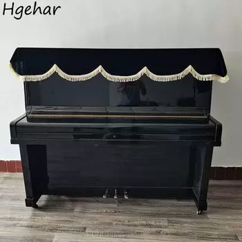Чехол для пианино с защитой от царапин и пыли, окаймленный золотым бархатом, защитный, устойчивый к грязи, классический чехол для украшения дома 180x75cm фиолетовый