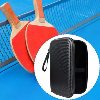 Чехол для пинг-понга, чехол для ракетки Pickleball, контейнер на молнии, контейнер для настольного тенниса чёрный
