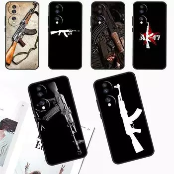 Чехол для пистолета AK47 с пулями для Huawei Nova 11i 8i 3i 11 Pro 10 9 SE 5T Y60 Y61 Y70 Y90 Y91 P20 P30 P40 Lite Nova 10 SE