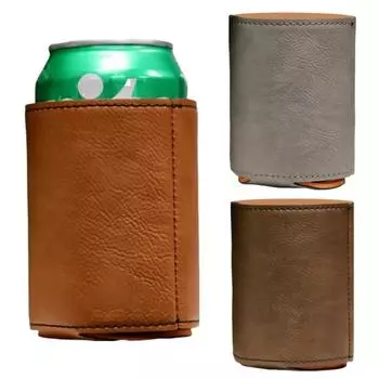 Чехол для пивной бутылки для папы, рукав из искусственной кожи, сохраняет напитки холодными, отличный подарок на День отца, день рождения хаки