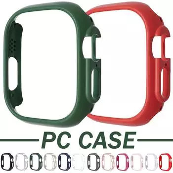 Чехол для ПК без пленки для Apple Watch Ultra 2 Ultra 49 мм для iwatch Ultra 2 Защитная пленка для экрана Защитный чехол Полный бампер Аксессуары 49mm for apple watch прозрачный
