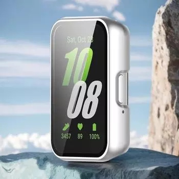 Чехол для ПК-часов с полным покрытием, закаленная пленка, рамка с закаленным стеклом, защита от падений для Samsung Galaxy Fit 3 SM-R390