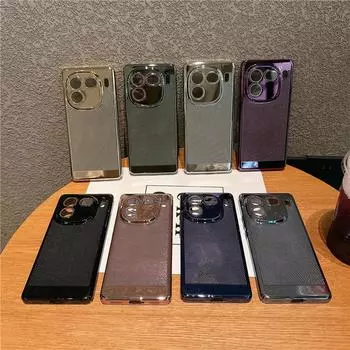 Чехол для ПК с полным покрытием и рассеиванием тепла, с пленкой для линз для vivo iQOO 12 Pro, защитная задняя крышка iQOO 12 чёрный