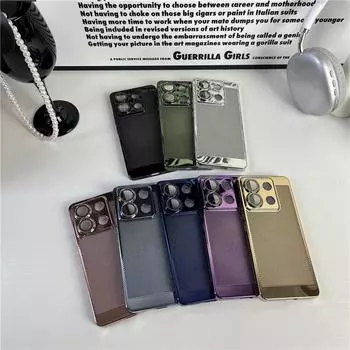 Чехол для ПК с полным покрытием и рассеиванием тепла, пленка для объектива для Xiaomi Poco X6 F6 F5 Pro, защитная задняя крышка Poco F5 Pro чёрный