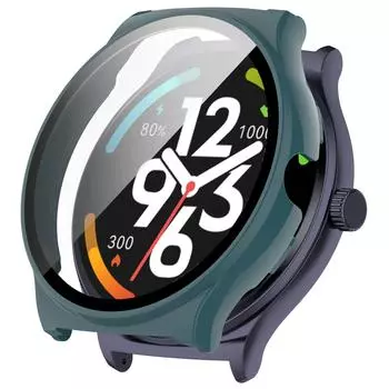 Чехол для ПК с закаленной стеклянной пленкой для Solar Lite R001 Защитная крышка для часов Защитная пленка для корпуса часов синий