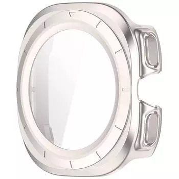 Чехол для ПК с защитой от царапин, жесткий бампер, универсальный чехол для часов с защитой экрана для Samsung Galaxy Watch Ultra 7 47 мм Ivory White Smooth