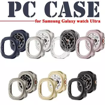 Чехол для ПК Samsung Galaxy Watch Ultra 47 мм, аксессуары, жесткий защитный бампер с полой рамкой для Galaxy Watch 7 Ultra 47 мм, чехол for Samsung Galaxy watch Ultra прозрачный