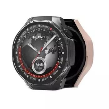 Чехол для ПК + стекло для Huawei Watch GT 5 Pro 42MM 46MM GT5 Pro Защитная пленка для экрана с защитой от царапин, закаленное стекло, защитный чехол For GT 5 Pro 46mm чёрный