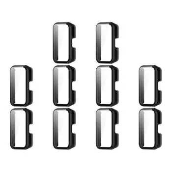 Чехол для ПК, защитный бампер для часов Samsung Galaxy Fit 3 SM-R390 (Черный глянцевый)