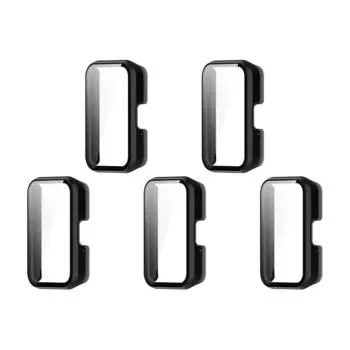 Чехол для ПК, защитный бампер для часов Samsung Galaxy Fit 3 SM-R390 (Черный глянцевый)