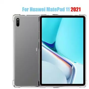 Чехол для планшета 2 в 1 со стеклом для Huawei MatePad 11 2021 10,95, силиконовый мягкий корпус, чехол для подушки безопасности из ТПУ, прозрачный защитный чехол для DBY-W09 For MatePad 11 2021 TPU чистый