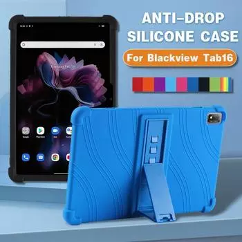 Чехол для планшета Blackview Tab 16 Android Case Kids Safety Tab16 11 T616 Kickstand Funda с 4 противоударными подушками безопасности Мягкий силикон For Blackview Tab 16 красный