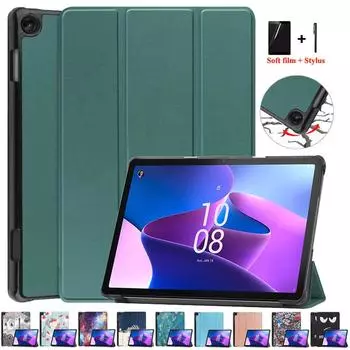 Чехол для планшета Чехол для планшета Lenovo Tab M10 Plus 3-го поколения 10, 6-дюймовый Xiaoxin Pad 2022, умный чехол с откидной подставкой для Lenovo Tab M10 3-го поколения, чехол M10 3rd Gen Tb-328fu чёрный