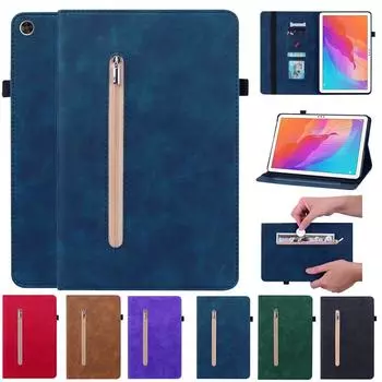 Чехол для планшета для Huawei MatePad T10s T 10s, чехол из искусственной кожи, мягкий силиконовый чехол-бумажник на заднюю панель, чехол для планшета Huawei Mate Pad T10, 10,1 дюйма for T10s (10.1 Inch) чёрный