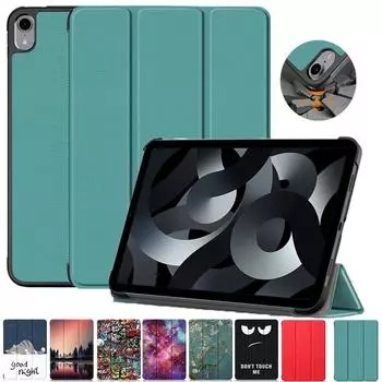 Чехол для планшета для iPad 10-го поколения 2022, чехол из искусственной кожи, тройная складная подставка, Smart Folio Shell для iPad 10,9, 10, 9 дюймов, A2757, детский чехол Ipad 10th Gen 2022 чёрный