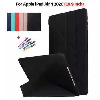 Чехол для планшета для iPad Air 4, чехол, чехол из искусственной кожи, 10,9 дюйма, мягкая силиконовая задняя подставка для планшета Funda iPad Air 4, 2020, чехол Etui Tablet Shell