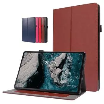 Чехол для планшета для Nokia T20 T 20, чехол 10,4 дюйма, 2021, из искусственной кожи, Мягкая силиконовая задняя панель, деловой чехол для Nokia T20 T 20, чехол для планшета for Nokia T20 2021 чёрный