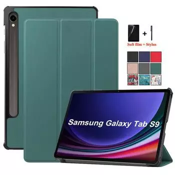 Чехол для планшета для Samsung Tab S9 S8 5G, чехол с милым единорогом и котом, раскрашенная флип-подставка, смарт-книжный чехол для Galaxy Tab S9 S8, 11 дюймов Galaxy Tab S8 11inch чёрный