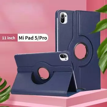 Чехол для планшета для Xiaomi MiPad 5 MiPad 5 Pro 11, чехол из искусственной кожи, вращающийся на 360 градусов, откидной чехол-подставка, чехол для Xiaomi Pad5, чехол с автоматическим пробуждением/сном Mi Pad 5 11 красный