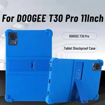 Чехол для планшета DOOGEE T30 Pro, 11 дюймов, противоударные подушки безопасности, мягкая силиконовая регулируемая подставка, чехол Android 13 с точными вырезами DOOGEE T30 Pro красный