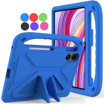 Чехол для планшета Eva Kids для Xiaomi Redmi Pad Pro 12.1 2024 Pad SE 11 2023 Xiaomi Pad 6 6 Pro 5 Kickstand Cute с кронштейном Противоударный защитный чехол Redmi Pad Pro 12.1 красный