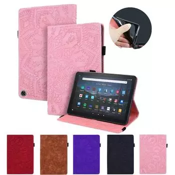 Чехол для планшета Fire Max 11, чехол 13-го поколения, милый мягкий силиконовый чехол с 3D-цветочным тиснением и откидной подставкой для планшета Fire Max 11, 2023, чехол-ручка for Fire Max 11 чёрный