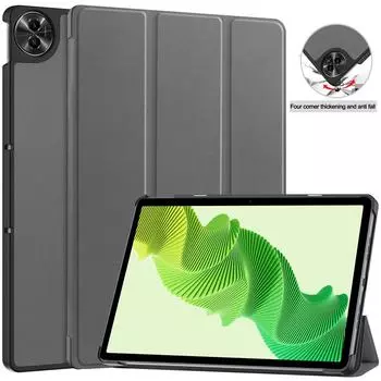 Чехол для планшета Funda для Realme Pad 2, чехол 11,5 дюйма 2023 года, магнитный тройной складной чехол из искусственной кожи, жесткий чехол для планшета Realme Pad2, детский чехол for Realme Pad 2 миндальный