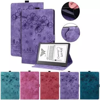 Чехол для планшета Funda Kindle 2022, 6-дюймовый чехол с милым котом и цветочным тиснением, магнитная обложка для электронной книги для Kindle Paperwhite 11th, чехол 2022 C2v2l3 Pen Kindle 2022 11th Gen синий