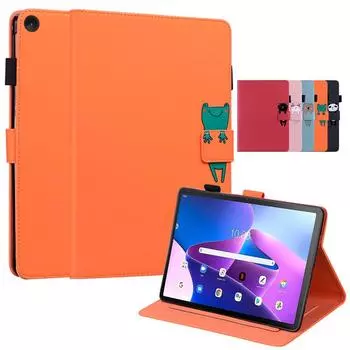 Чехол для планшета Funda Lenovo Tab M10 Plus 3-го поколения TB128XU TB125FU, чехол с милым котом и пандой, мягкий чехол из ТПУ для планшета Xiaoxin Pad 2022, чехол Xiaoxinpad 2022 10.6 чёрный