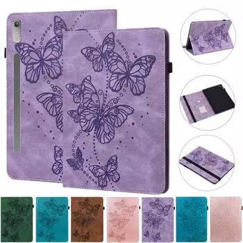 Чехол для планшета Funda Para Lenovo Tab P11 Pro Gen2 2022 Carcasa Trasera Con Relieve De Mariposa Y Flor Bonita De 2 GenPara Xiaoxin Pad Pro Xiaoxin Pad Pro 2022 синий