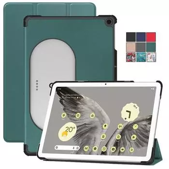 Чехол для планшета Google Pixel 2023, 11 дюймов, тройная складная подставка из искусственной кожи, магнитный корпус для Funda, чехол для планшета Google Pixel, детский Google Pixel Tablet 11 2023 серый