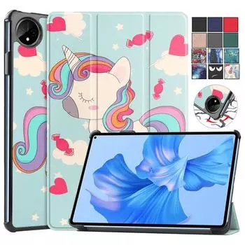 Чехол для планшета Huawei MatePad Pro 11 2022, чехол с милым единорогом и цветочной росписью, магнитный чехол для планшета Huawei MatePadPro11 Mate Pad Pro 11 Matepad Pro 11 2022 чёрный