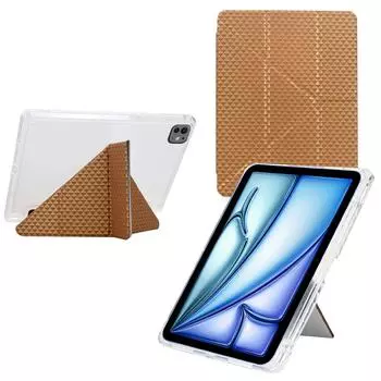 Чехол для планшета iPad Air 11 (2025)/(2024)/Воздух (2022)/(2022)/Про 11 (2022)/(2021)/(2020)/(2018),Кожаная+акриловая обложка с пирамидальным узором Gold