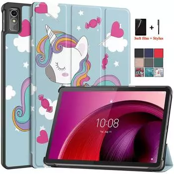 Чехол для планшета Lenovo Tab M10 5G 10,6 10 6 дюймов 2023 милый единорог с рисунком бабочки жесткий ПК задняя крышка для Lenovo Tab M10 TB360ZU чехол M10 5g 10.6 Tb360zu чёрный