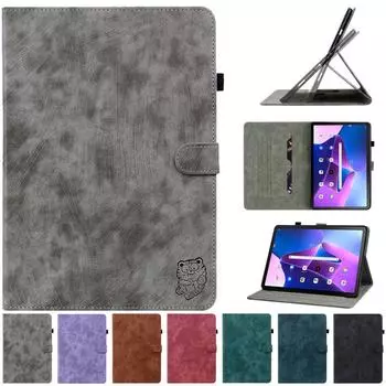 Чехол для планшета Lenovo Tab M10 Plus Tb 125fu Xiaoxin Pad 2022, милый чехол с принтом тигра Kawaii на задней панели для Lenovo Tab M10 Plus 3-го поколения, чехол Xiaoxinpad 2022 10.6 чёрный