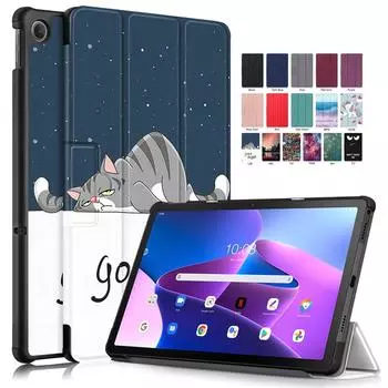Чехол для планшета Lenovo Tab M10 Plus 3 Gen M10Plus Gen3, магнитный чехол из искусственной кожи для Lenovo Tab M10 Plus Gen3 10,6 дюймов, чехол M10 Plus Gen 3 10.6 чёрный