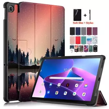 Чехол для планшета Lenovo Tab M10 Plus 3-го поколения, чехол 10,61 дюйма TB128FU TB125FU, откидная подставка, магнитный чехол для Funda Lenovo Xiaoxin Pad 2022, чехол Xiaoxinpad 2022 10.6 чёрный