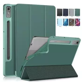 Чехол для планшета Lenovo Tab P12, чехол 12,7 дюймов, 2023, магнитный мягкий силиконовый чехол на заднюю панель, чехол для Xiaoxin Pad Pro 12 7, противоударный чехол Tab P12 12.7 inch чёрный