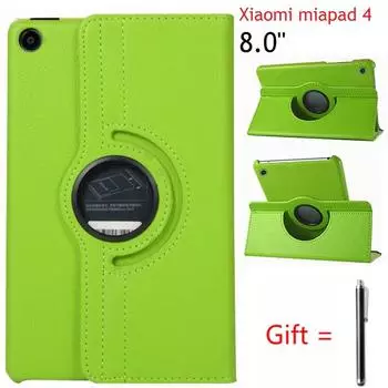 Чехол для планшета на 360 градусов для Xiaomi MiPad 4 Mi Pad 4, чехол с поворотной умной подставкой, чехол из искусственной кожи для Xiaomi MiPad 4, чехол-подставка на 360 градусов, 8 дюймов темно-синий