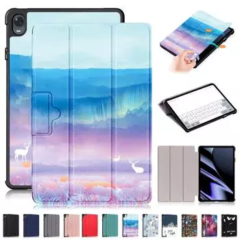 Чехол для планшета Oppo Pad Чехол для планшета Tri-fold Pu Leather Stand Магнитный смарт-чехол для Funda Oppo Pad 2022 Чехол Coque 11 дюймов for Oppo Pad 11 Inch миндальный
