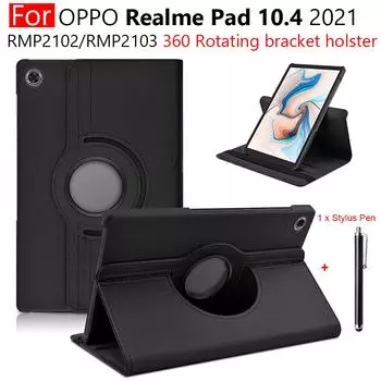 Чехол для планшета Realme Pad 10,4 дюйма, 2021, RMP2102, RMP2103, кожаный чехол 360, смарт-чехол для нового OPPO Pad 11, 2022, чехол For Realme Pad 10.4 красный
