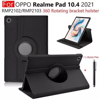 Чехол для планшета Realme Pad 10,4 дюйма 2021 RMP2102 RMP2103, кожаный чехол 360 Smart Funda, чехол для нового OPPO Pad 11 2022 Coque For Realme Pad 10.4 красный