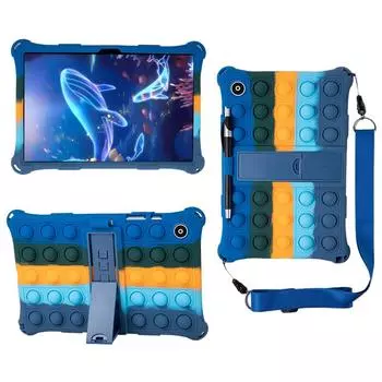 Чехол для планшета Samsung Galaxy Tab A8 10,5, 2021 SM-X200 A7 Lite 8,7 T220 10,4 T500 A 8,0 T290, мягкий пузырьковый детский чехол-подставка A7 10.4 T509
