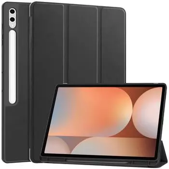 Чехол для планшета Samsung Galaxy Tab S10 Ultra / S9 Ultra / S8 Ultra Folio Slim Cover Легкий жесткий защитный чехол с многоугольной подставкой for Samsung Tab S10 Ultra чёрный