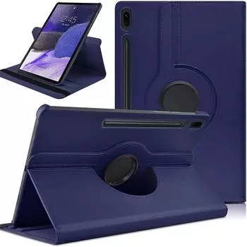 Чехол для планшета Samsung Galaxy Tab S8 Plus 2022/S7 FE 2021 12,4 11 360, откидной кожаный чехол с вращающимся кронштейном, Tab S8 Ultra 5G 14,6 Tab S7 11 SM-870 875 красный