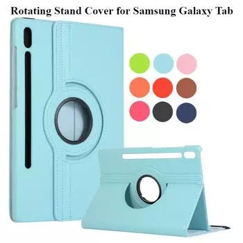 Чехол для планшета Samsung Galaxy Tab S8 Ultra S7 Plus FE, вращающийся на 360 градусов откидной чехол-подставка для Samsung Tab S7 FE S7FE, чехол Tab S7 11 SM-870 875 чёрный