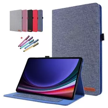 Чехол для планшета Samsung Galaxy Tab S9 Ultra, чехол 14,6 дюйма, мягкий ковбойский откидной чехол с подставкой для Funda Galaxy Tab S9 Ultra, чехол Sm-x910 X916b X918u S9 Ultra (14.6 Inch) чёрный