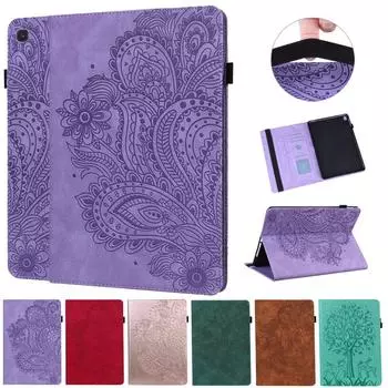 Чехол для планшета Samsung Tab S5E, чехол T720 10 5, мягкий силиконовый чехол из ТПУ с тиснением в виде цветка и дерева, чехол для Funda Galaxy Tab S5e for Galaxy Tab S5e синий