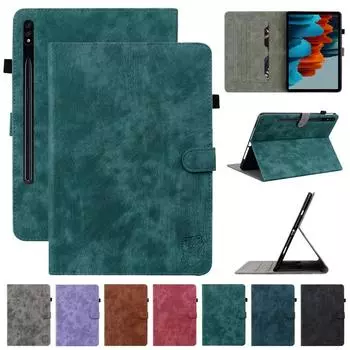 Чехол для планшета Samsung Tab S8 Plus, чехол 12,4 дюйма, милый тигровый кошелек, подставка, чехол для планшета Funda Galaxy Tab S7 Fe Tab S8 S7 Plus, чехол Coque S7 Fe (12.4 Inch) чёрный