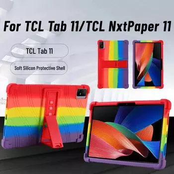 Чехол для планшета TCL Tab 11/TCL NxtPaper 11 11 дюймов, безопасный противоударный силиконовый чехол-подставка для планшета TCL Tab 11 красный